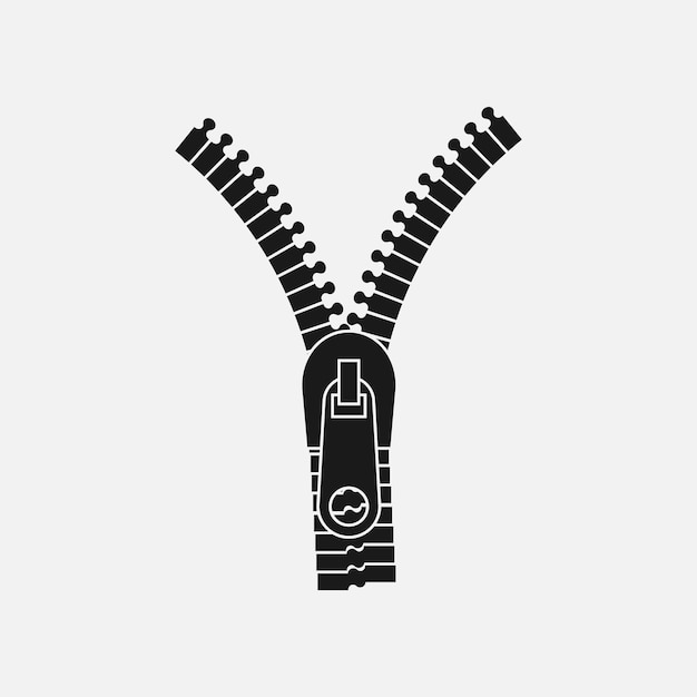 Zipper icon. isolated on background. Vector illustration. Eps 10.