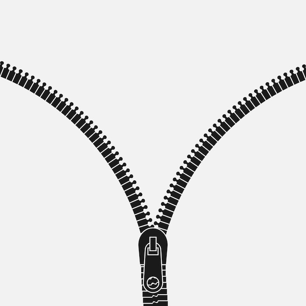 Zipper isolated on background. Vector illustration. Eps 10.