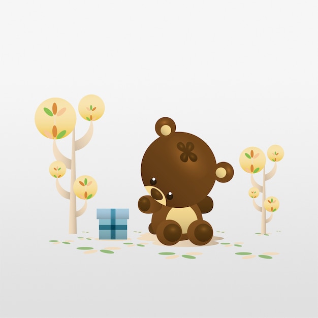 Zittend teddybeer