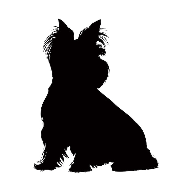 Zittend West Highland Terriër hond silhouet geïsoleerd op een witte achtergrond Vector illustratie