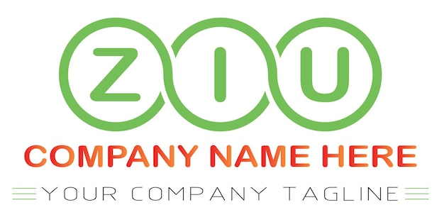 Vector ziu brief logo ontwerp