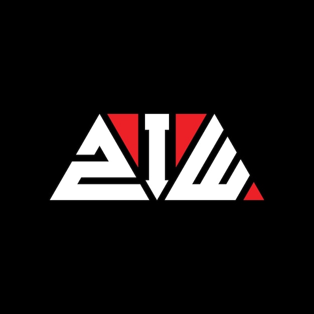 ベクトル ziw トライアングル・レター・ロゴ デザイン モノグラム ziw 三角ベクトル・ロゴ テンプレート 赤色 シンプル エレガントで豪華なロゴ ziw
