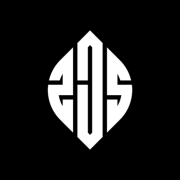 圓形和圆形的ZJS圓形字母標誌設計 ZJS圓形和圆形的字母用字體風格的三個頭字母形成一個圓形標誌 ZJS圓圈章 摘要 單字母 字母 標誌 矢量