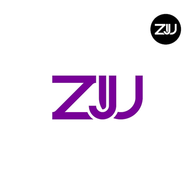 Vector zju logo letter monogram ontwerp