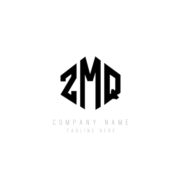 Zmq フォーマット フォーム フォーム zmq ポリゴンとキューブ フォーム ロゴデザイン zmq ヘクサゴン ベクトル ロゴ テンプレート 白と黒の色 zmq モノグラム ビジネスと不動産のロゴ