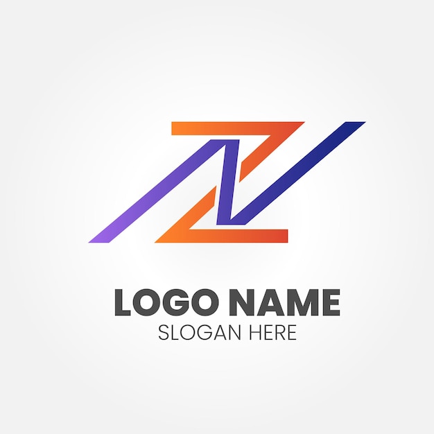 Vector zn combine letter logo vector template letter zn logo design modern typography sign