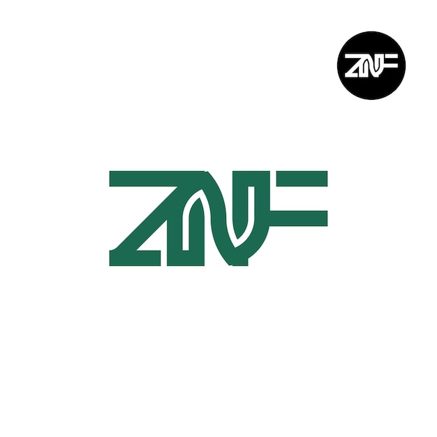 Vector znf letter monogram logoontwerp