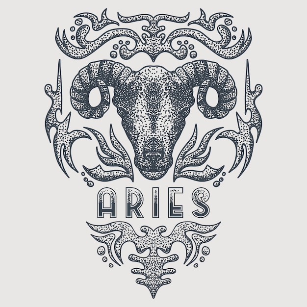 Zodiac aries vintage