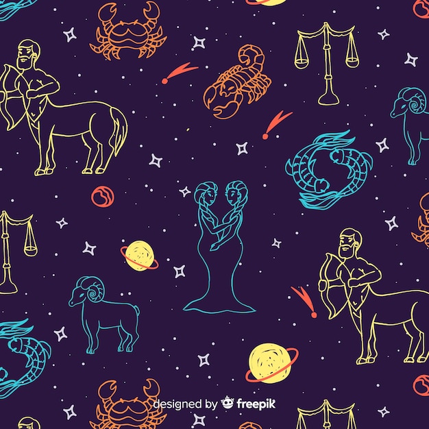 Vector zodiac pattern