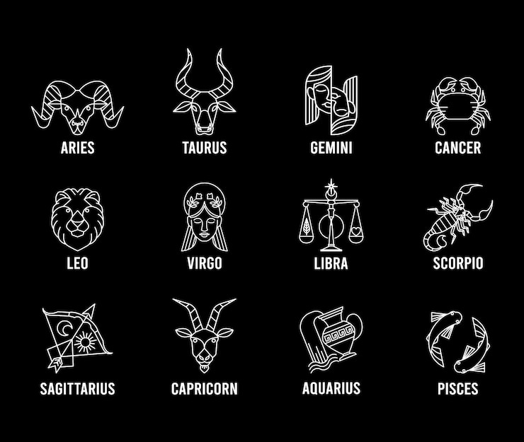 Vector zodiac sign collection