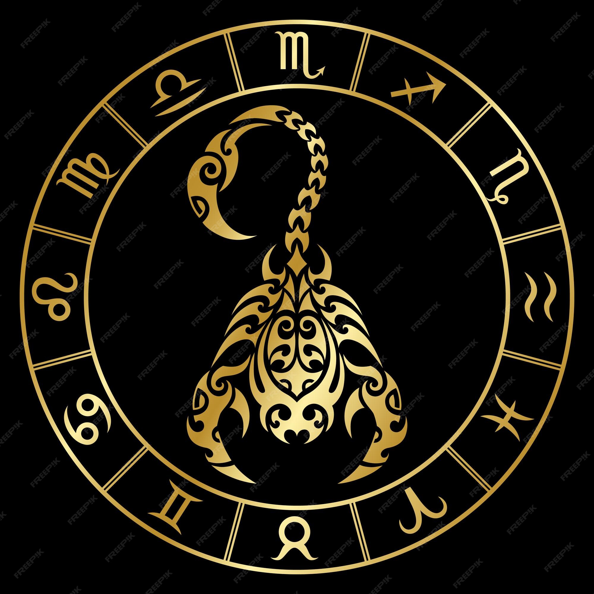 Premium Vector | Zodiac sign scorpio with sign in maori tattoo style