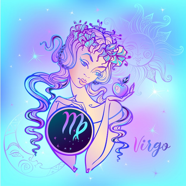 Zodiac sign virgo a beautiful girl