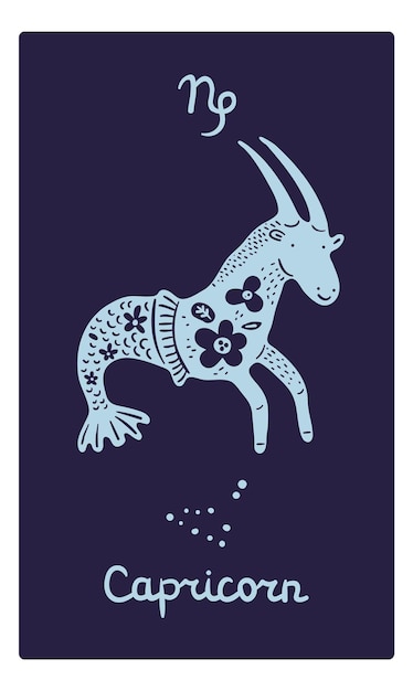Premium Vector | Zodiac signs card astrological symbol patterned silhouette animal capricorn constellation astrology calendar star scheme floral ornament doodle creature vector zodiacal icon Premium Vector | Zodiac signs card astrological symbol patterned silhouette animal capricorn constellation astrology calendar star scheme floral ornament doodle creature vector zodiacal icon