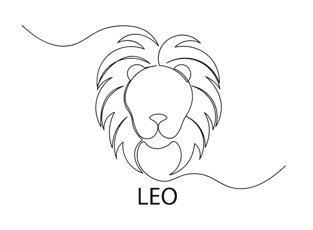 Vector zodiac signs, symbols single-line art drawing continues line vector illustration