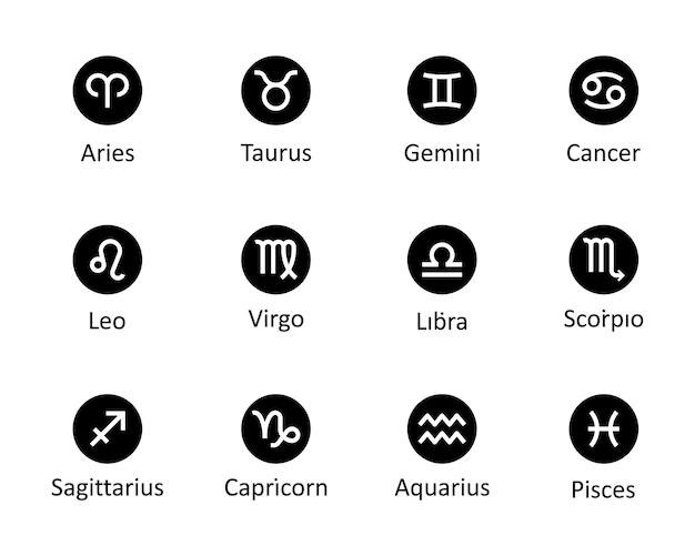 Vettore dei segni zodiacali