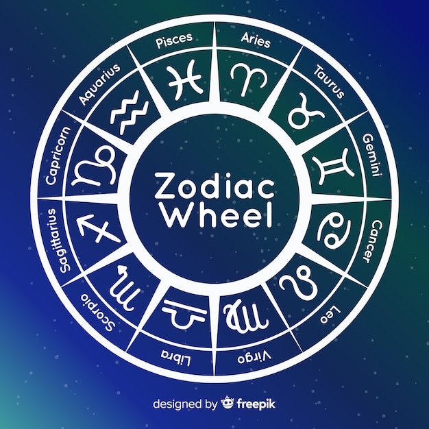 Zodiac-wiel op een ruimteachtergrond