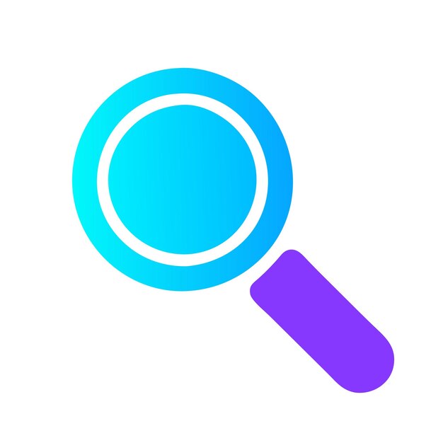 Zoek naar het icoon van de vergrootglasvector