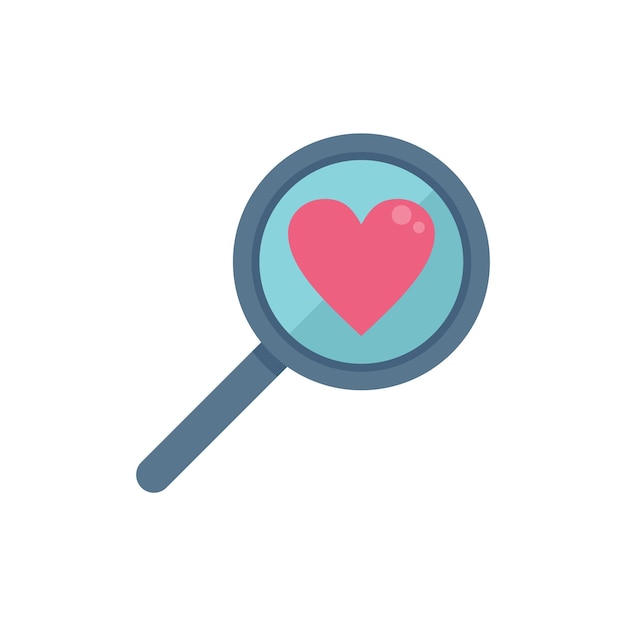 Zoek online dating pictogram platte vector Sociaal profiel Netwerk man geïsoleerd