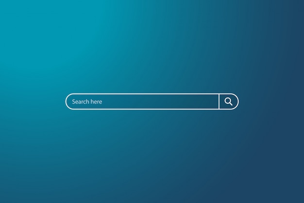 Zoekbalk op achtergrond van hemel, eenvoudig element van het onderzoeksdoosgebied ui