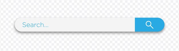 Vector zoekbalk webelement met tekstveld en zoekknop zoeknavigator zoekbalk voor ui