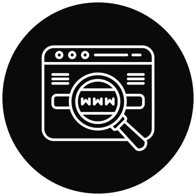 Zoekwebsite icoon vector afbeelding Kan worden gebruikt voor marketing