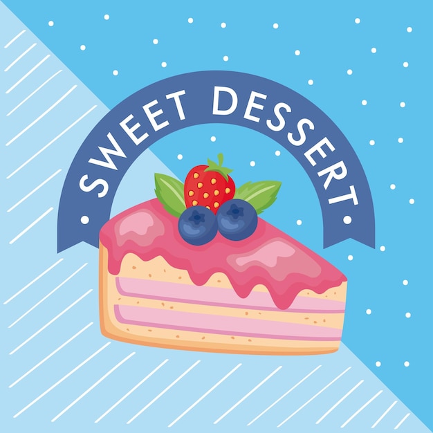 Zoet dessert belettering