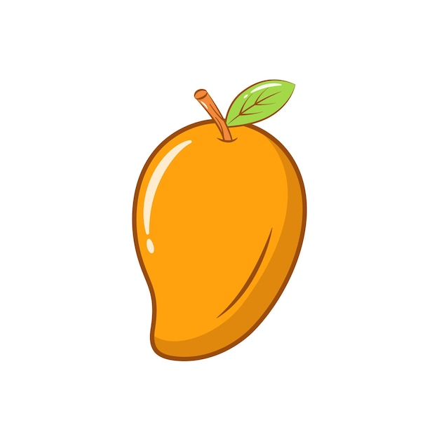 Zoet Mango Fruit Vector Illustratie Cartoon Pictogram