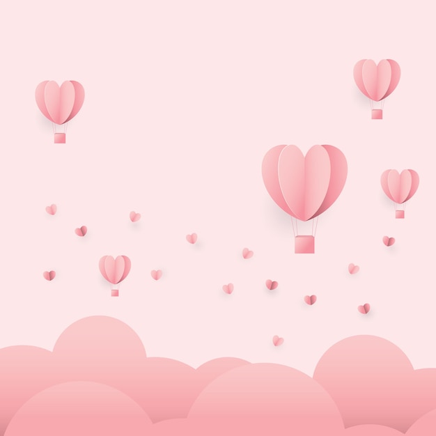 Vector zoet roze, plat ontwerp happy valentines.