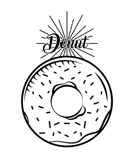 Zoete donut icoon