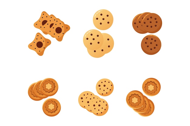 Zoete en charmante koekjescollectie met een verscheidenheid aan crackers en heerlijke chocoladerepen