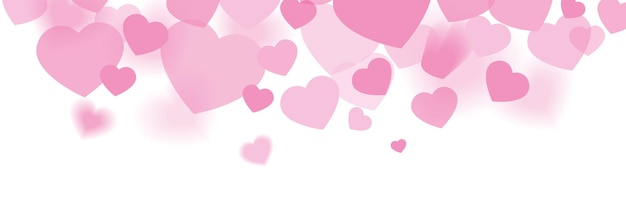 Zoete kleuren banner liefde harten illustratie