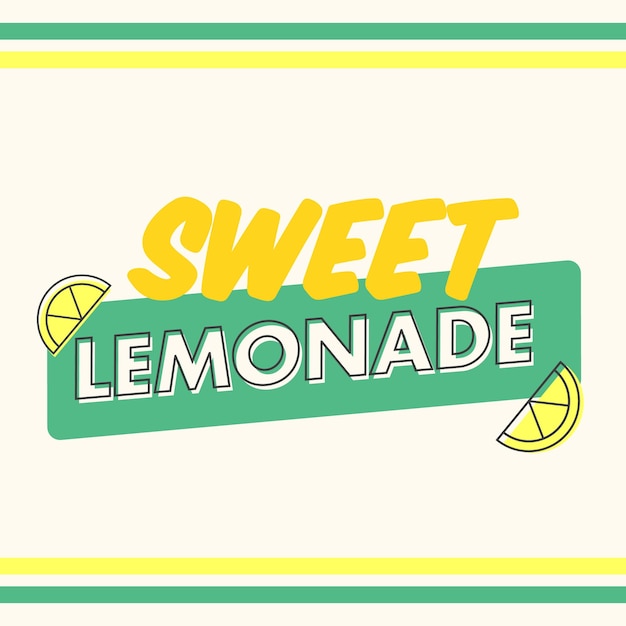 Vector zoete limonade typografie