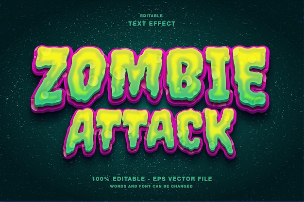 Zombie Attack Editable Text Effect