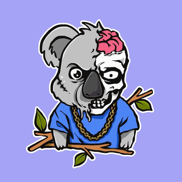 Vector zombie bear illustration