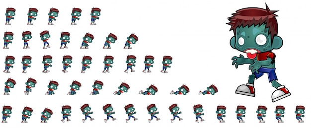 Zombie Boy Game Sprites