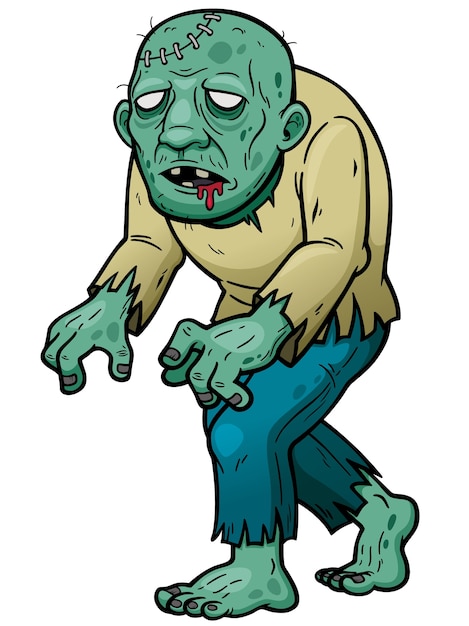 Vettore zombie cartoon