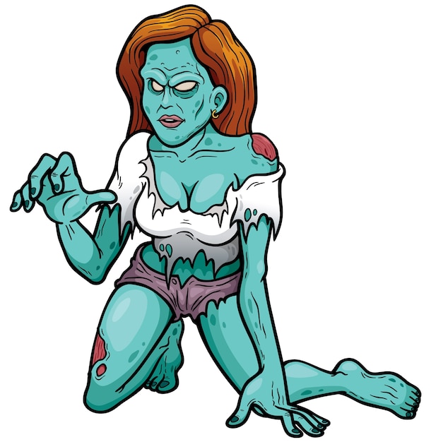 Vector zombie cartoon