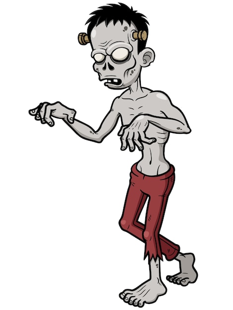 Vector zombie cartoon