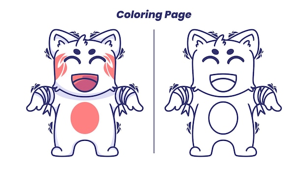 Zombie cat with coloring pages