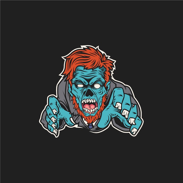 Vector zombie character isolated