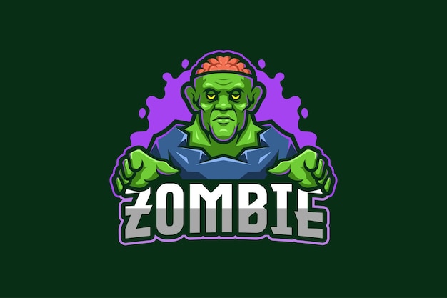 Zombie e-sport logo sjabloon