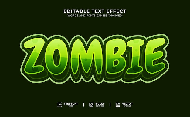 Zombie editable text effect