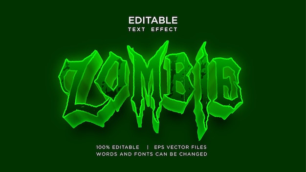 Зомби редактируемый текстовый эффект