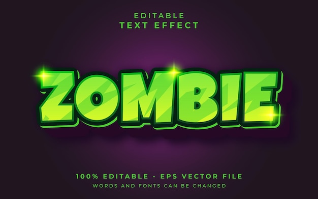 Zombie editable text effect