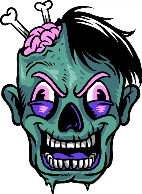 Vector zombie face