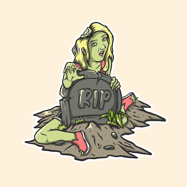 Vector zombie halloween character artwork