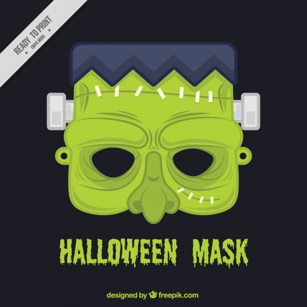 Vector zombie halloween mask