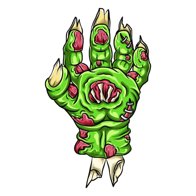 Zombie Hand Cartoon Illustration