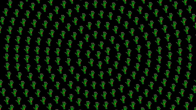 Zombie hand pattern design. Cartoon Halloween character.