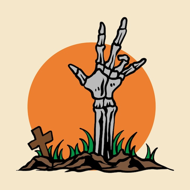 Zombie hand vector kunst